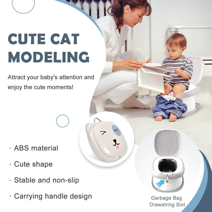 auvstar Töpfchen Falttoilette Kinder,Tragbare Kinder Reise Töpfchen,Baby Kindertoilette,Tragbarer tö