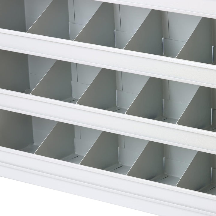 1a-TopStore XXL Profi Schüttenregal mit 48 Fächern aus stabilem Stahlblech, 85x50x12,5 cm, Wandregal