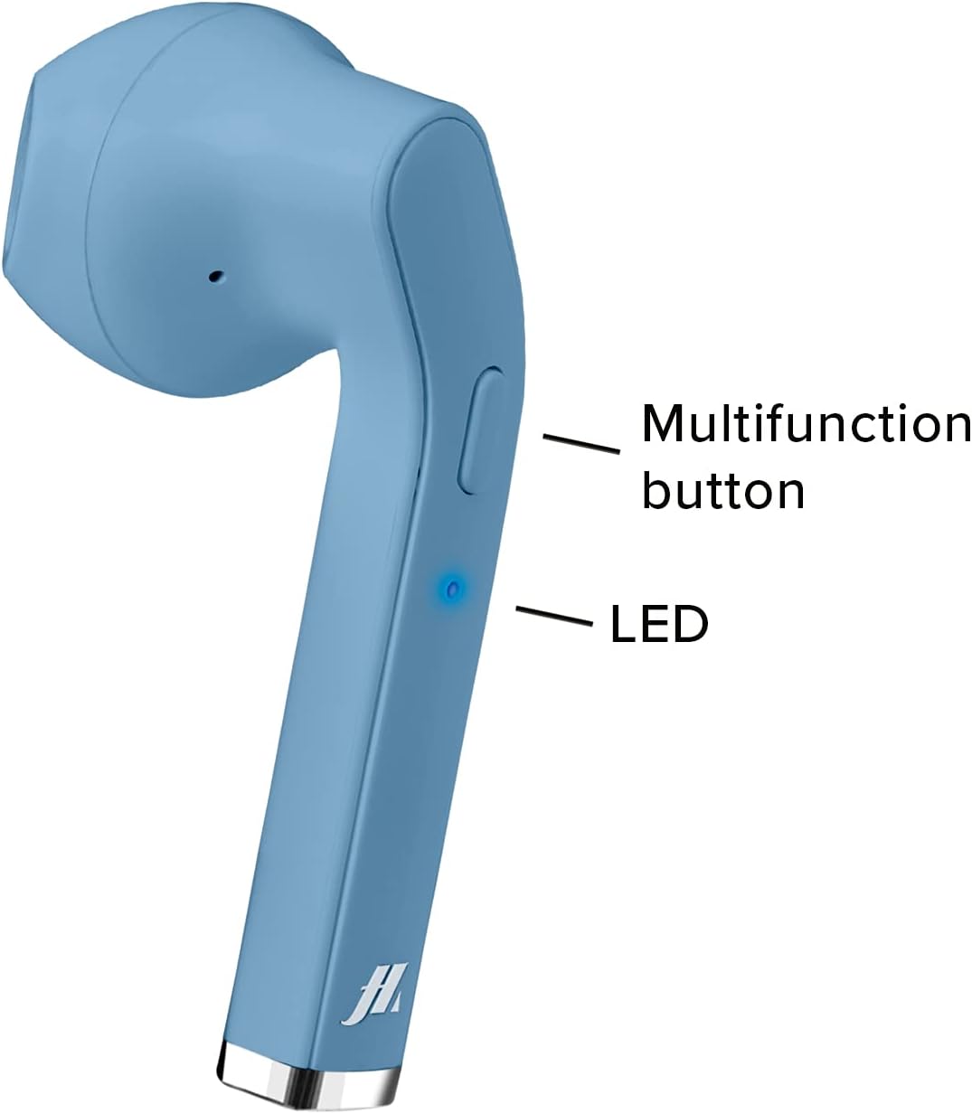 SBS Twin Style True Wireless Stereo-Kopfhörer Mikrofon und Taste für Anrufannahme/-Ende, 300-mAh-Lad