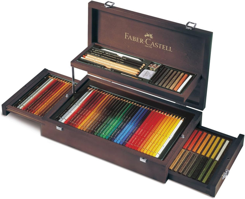 Faber-Castell 110086 - Art & Graphic Collection Holzkoffer Holzkoffer 126-teilig, Holzkoffer 126-tei