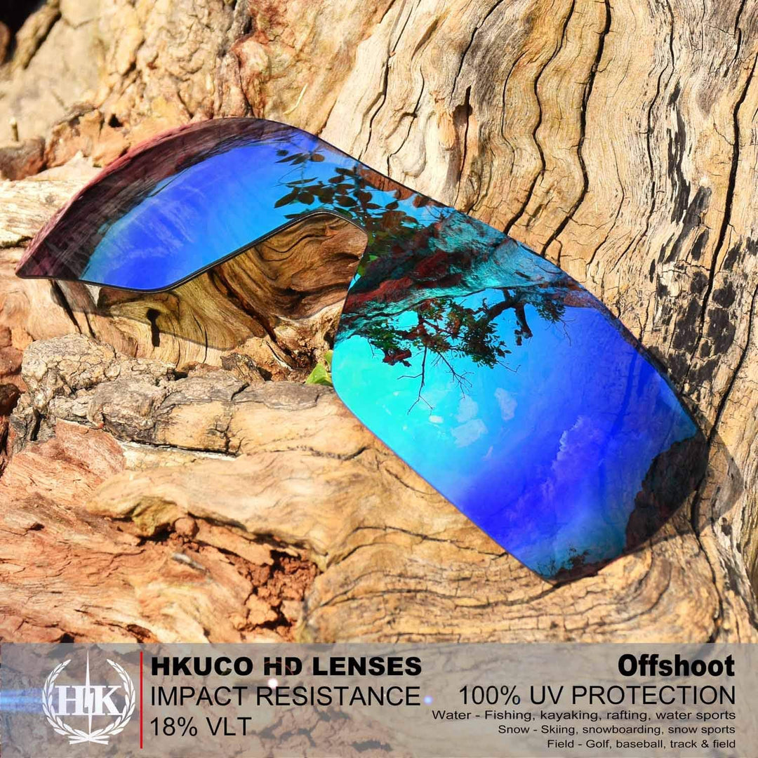 HKUCO Plus Mens Replacement Lenses For Oakley Offshoot Sunglasses Red/Blue Polarized