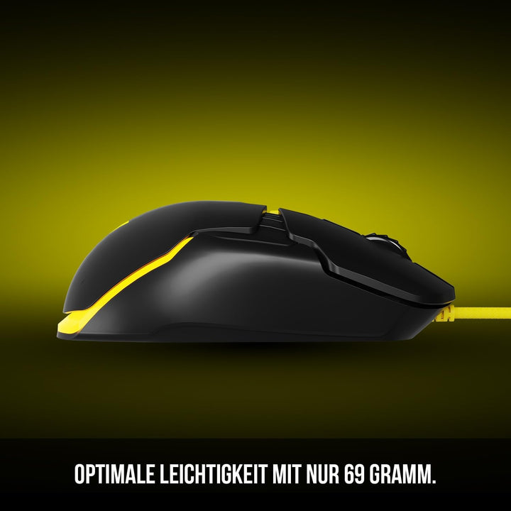 Modecom Volcano Jager Gaming Maus kabelgebunden mit RGB LED Beleuchtung & optischem Sensor | Ergonom