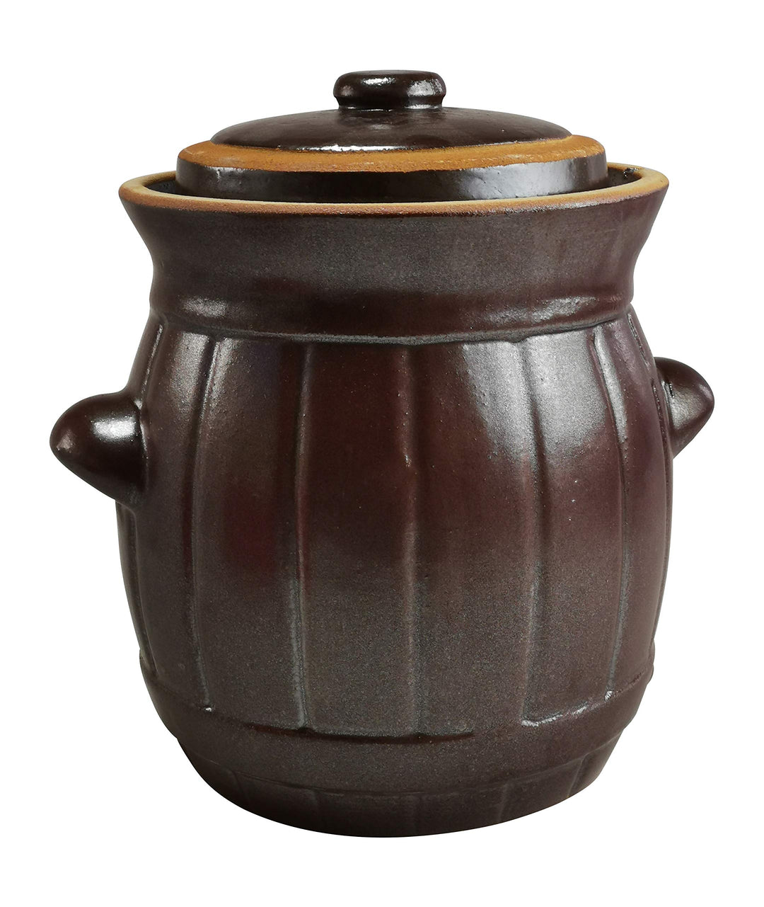 Gärtopf Steinzeugtopf Rumtopf Sauerkrauttopf Inhalt 5 l mit Deckel bauchig Gärtopf 5 Liter - bauchig