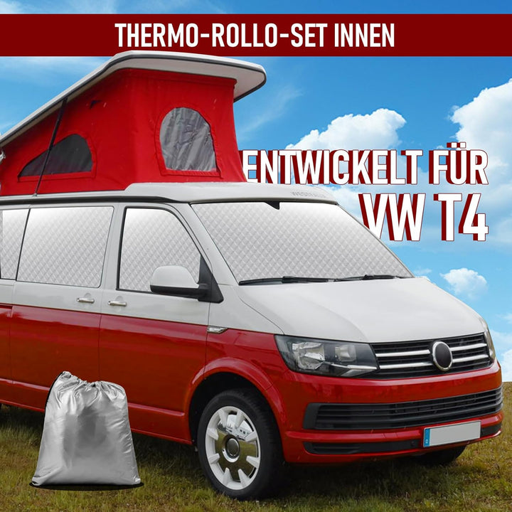 8Stk Thermomatte Fahrerhaus passend für VW T5/T6 SWB, Luxus Interne Auto Sonnenblende Frontscheibena