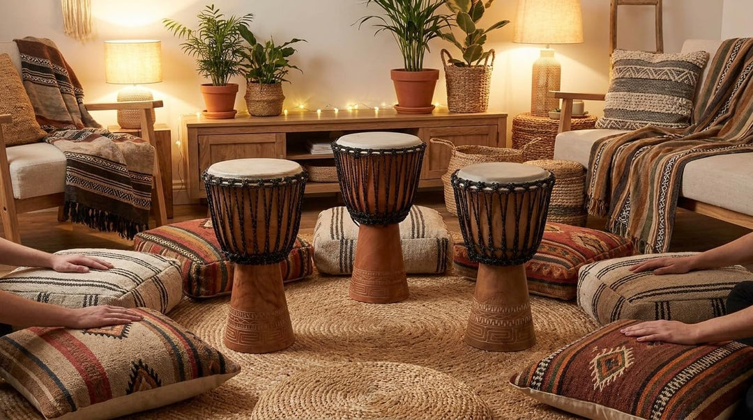 Kamballa 838016 Djembe (45 cm, diameter 8) Höhe 45 cm, Drm. 8", Höhe 45 cm, Drm. 8"