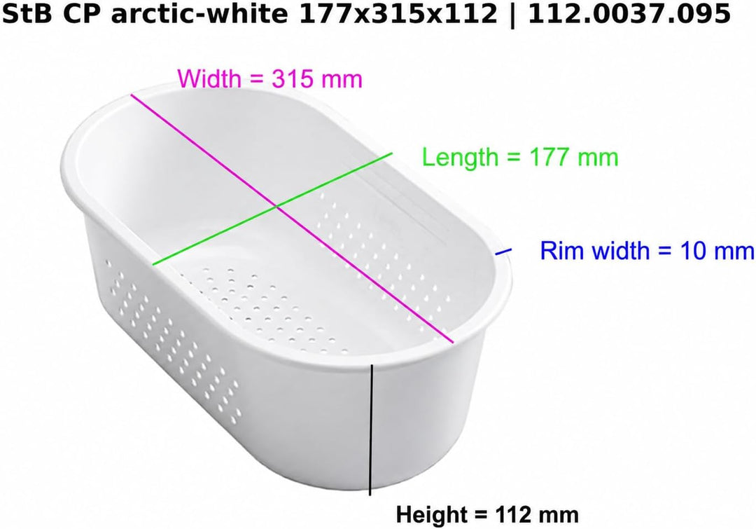 FRANKE, 1120037095, Siebschale, Weiss (Arctic White), CP651