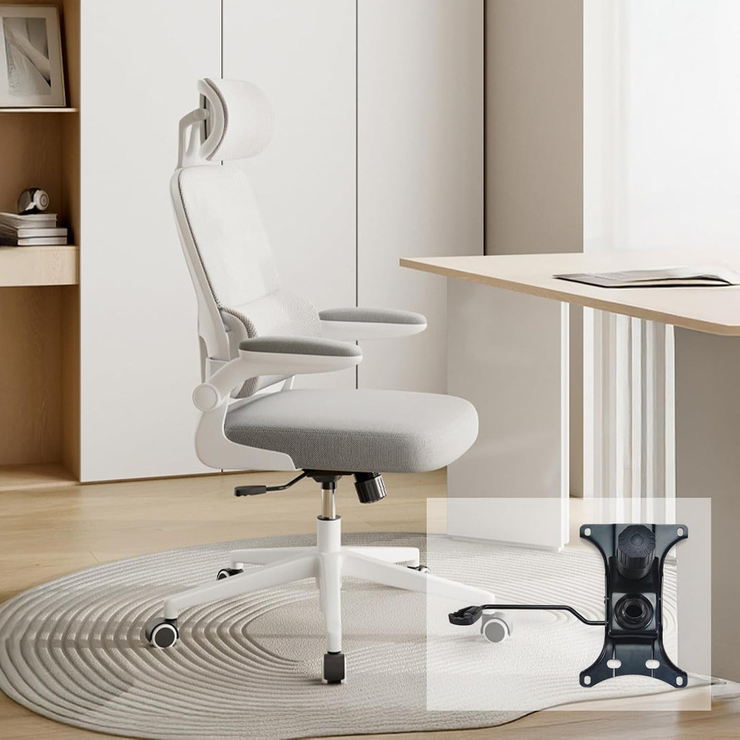 Sytopia Metall Sitzmechanik für Bürostuhl, 227kg Bodenplatte mit 6" x10,2 Löchern, Wippfunktion & Hö