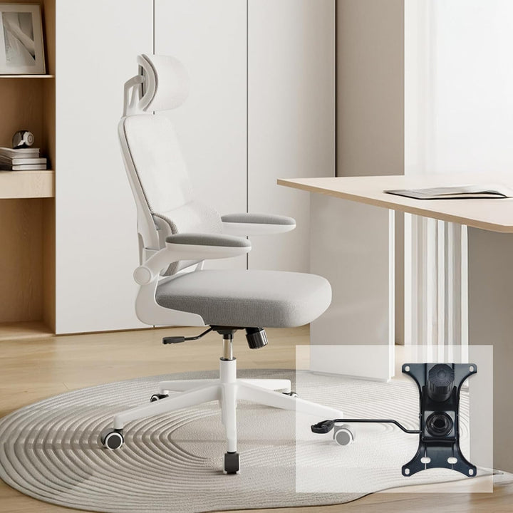 Sytopia Metall Sitzmechanik für Bürostuhl, 227kg Bodenplatte mit 6" x10,2 Löchern, Wippfunktion & Hö