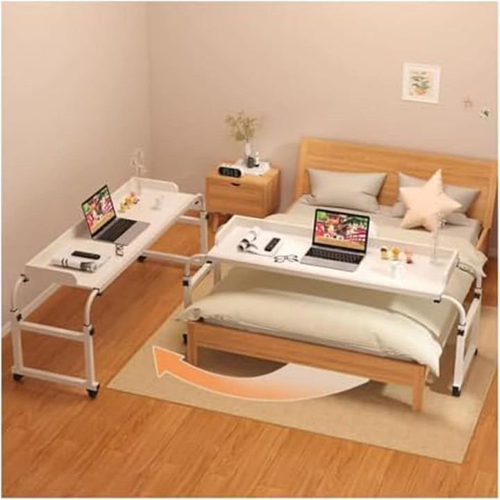 über-betttisch Auf Rollen Höhenverstellbar,überbetttisch Tisch Mit Klappbar Over Bed Table On Wheels