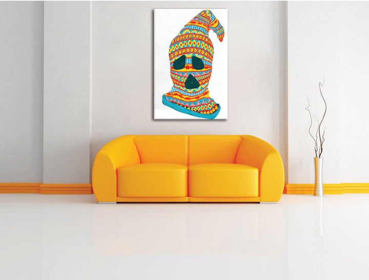 Ghost thief white Bild auf Leinwand, XXL riesige Bilder fertig gerahmt mit Keilrahmen, Kunstdruck au