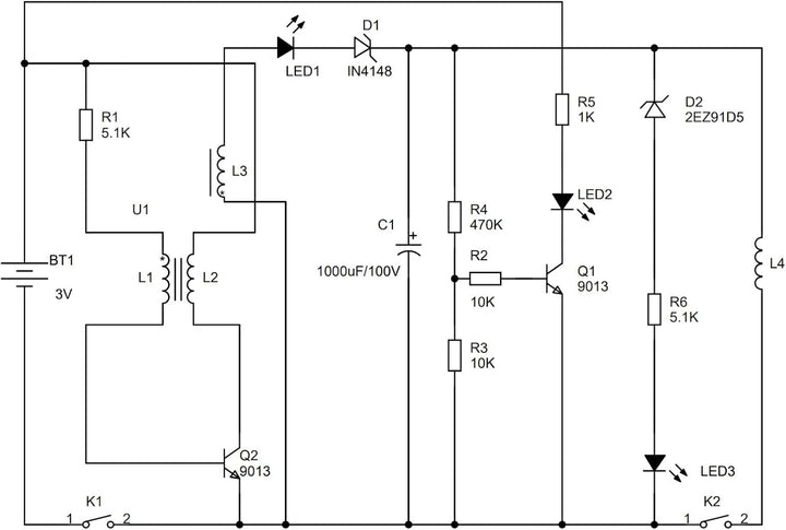 DIY Coilgun Lötübungsset, Elektromagnetischer Sender Elektronik Bausatz, Schiessspielset Lötbausatz,