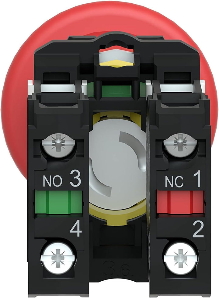 Schneider Electric - Harmony, Pilzdrucktaster NOT-AUS, rastend, Zugentriegelung, 1S+1Ö, XB5AT845 Kun