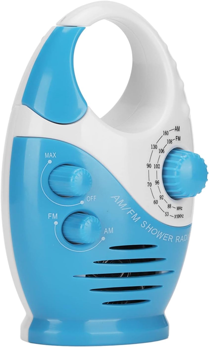 AM FM Radio Tragbarer Wasserdacht Duschlautsprecher mit Hook Compact Design Batterieantrieb Eingebau