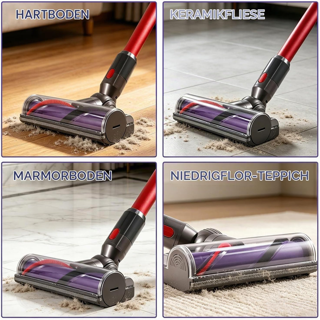 KENVOR Bürste kompatibel mit Dyson V7 V8 V10 V11 V15 Gen5 mit Gummibeschichteten Rädern für Kurzflor