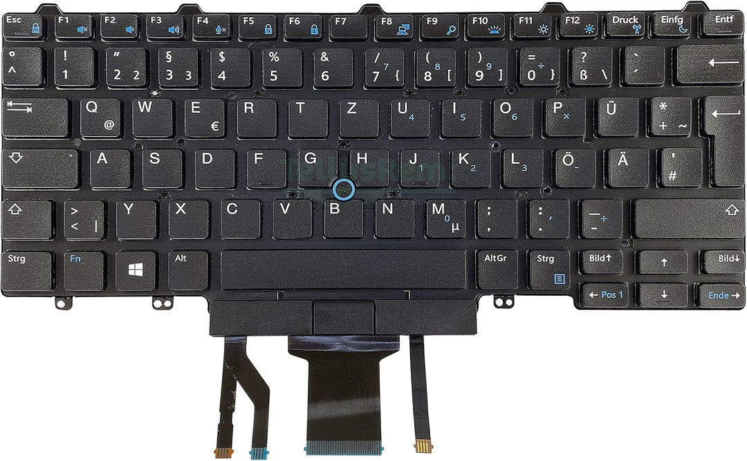 TellusRem ersatztastatur Deutsche Hintergrundbeleuchtung für Dell Latitude E5450, Latitude E7450, La