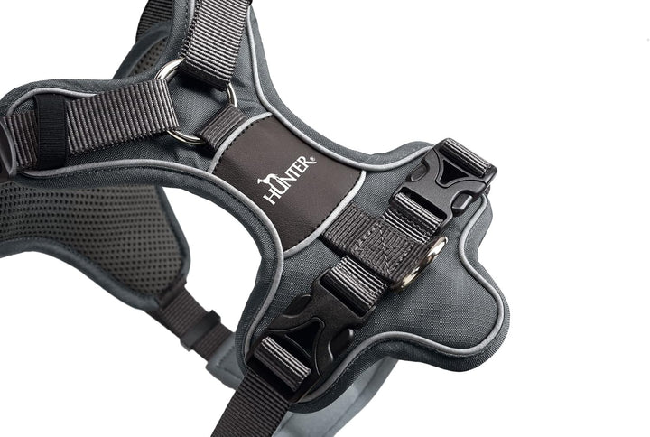 HUNTER DIVO Hundegeschirr, L, 72-100 cm, grau/grau 72 - 100 cm grau/grau, 72 - 100 cm grau/grau