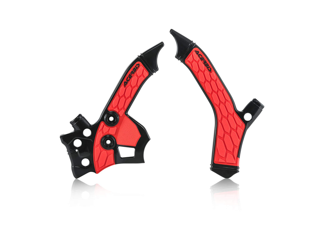 Acerbis X-Grip Frame Guards schwarz / rot, schwarz / rot