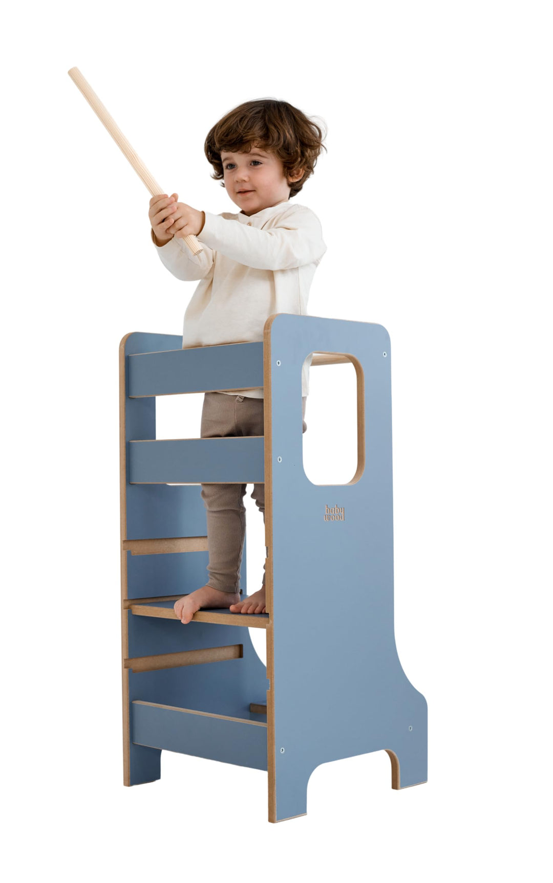 Kindersicherer Lernturm | Verstellbarer Montessori-Küchenhelfer blau | Montessori Küchenhelfer | Ler