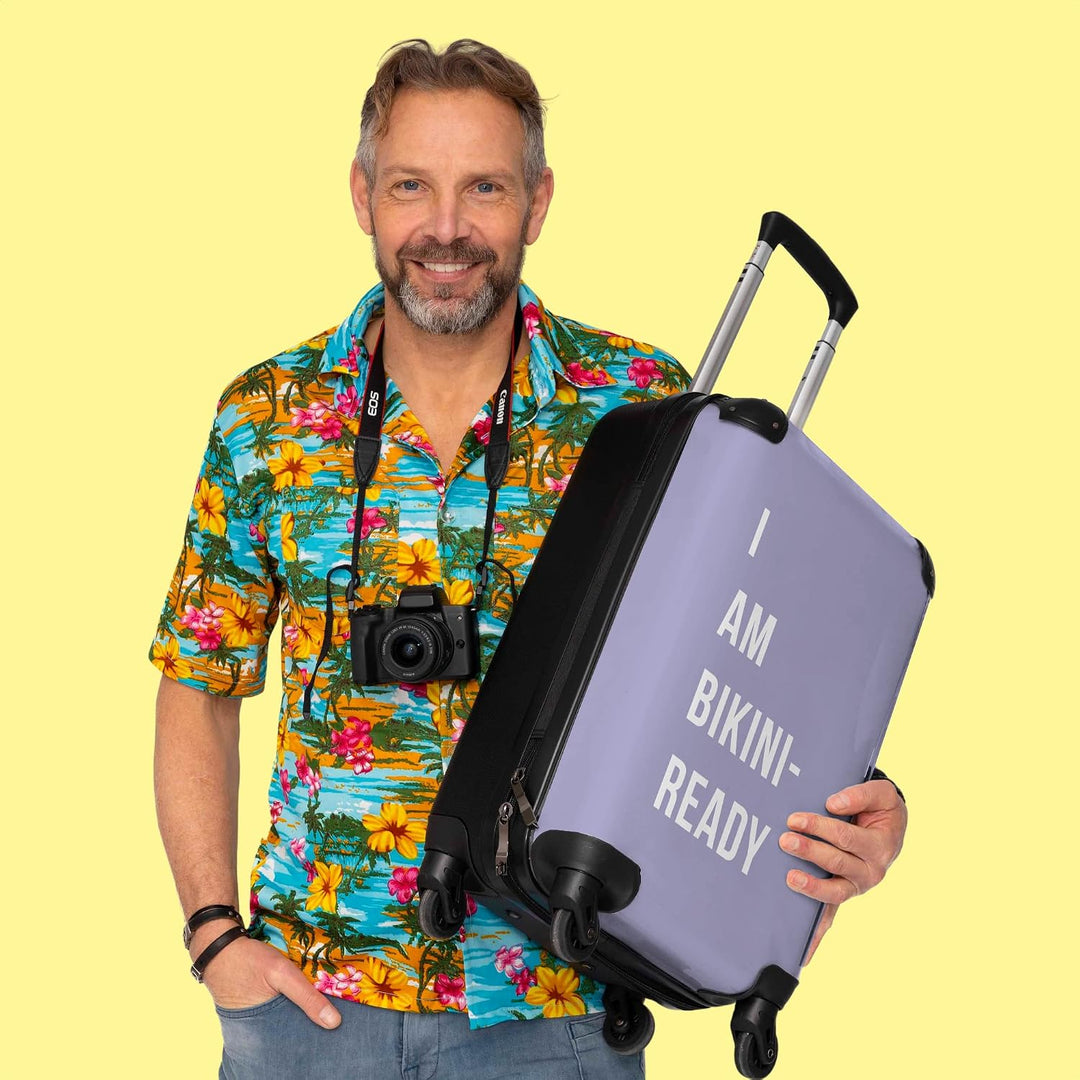 NoBoringSuitcases.com® Koffer Handgepäck Trolley Rollkoffer Kleine Reisekoffer mit 4 Rollen - Ich Bi