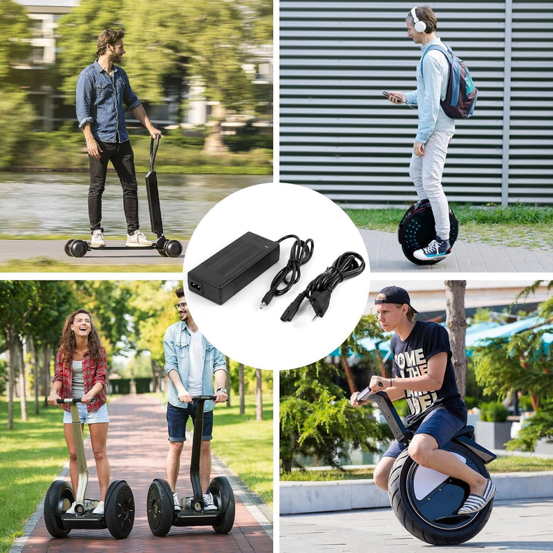 Pfloge® Hoverboard Ladekabel, E Scooter Ladegerät, 42V 2A Ladegeräte für Scooter, E Scooter Ladekabe