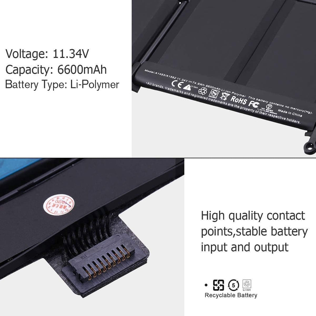 A1582 A1502 Laptop-Akku-Ersatz für MacBook Pro Battery 13 inch Retina Early 2015 Mid 2014 Late 2013