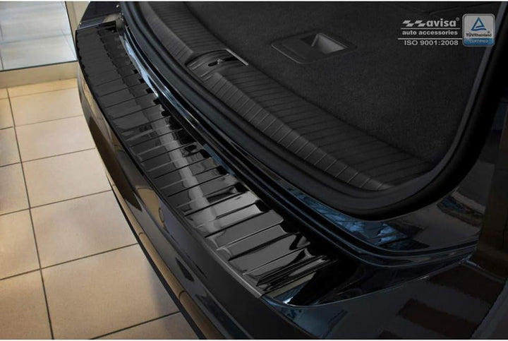 Spiegelschwarz Edelstahl Heckstossstangenschutz kompatibel mit Volkswagen Touran III 2015- inkl. R-L
