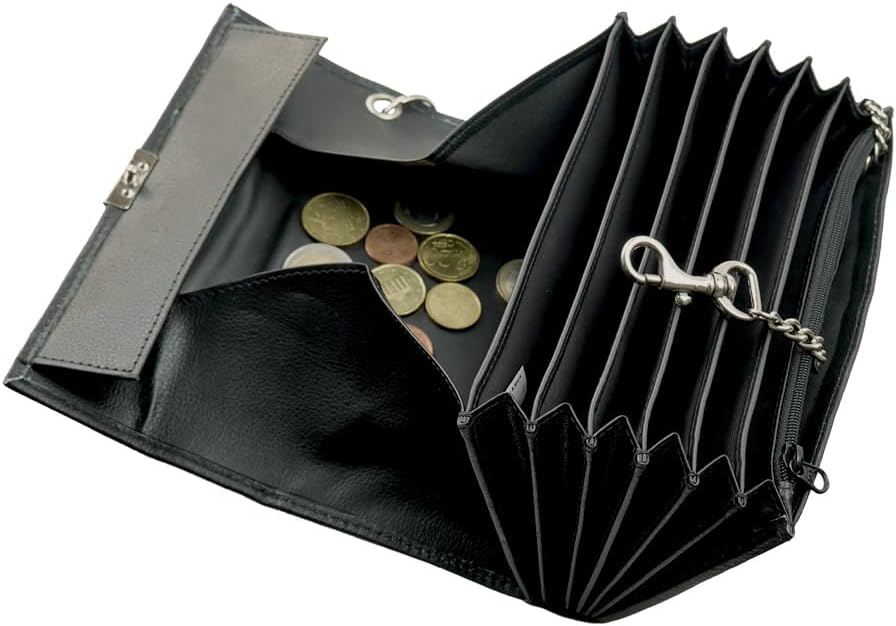 orso Bruno original Profi Kellnerbörse echt Leder schwarz Kellnerportemonnaie Kellnergeldbeutel Kell