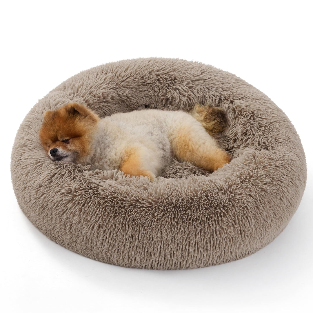 BEDSURE Katzenbett waschbar Flauschiges Katzenbett - Ø 60 cm Katzenschlafplatz für Katzen und kleine