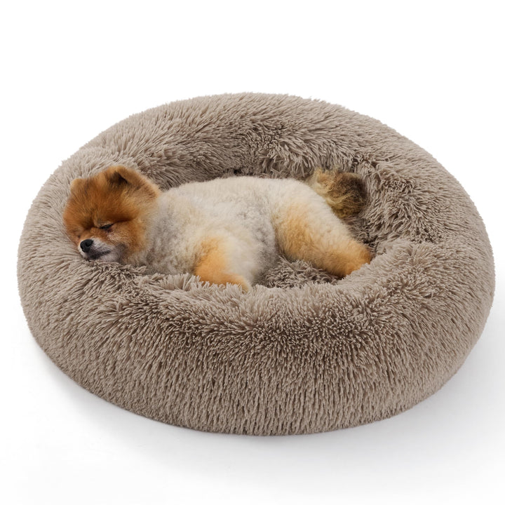 BEDSURE Katzenbett waschbar Flauschiges Katzenbett - Ø 60 cm Katzenschlafplatz für Katzen und kleine
