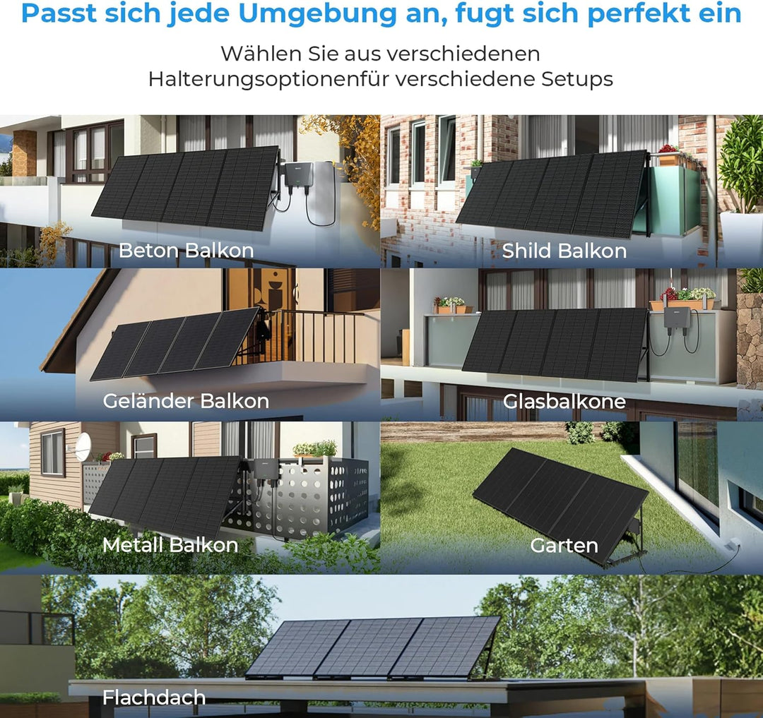 RAY 200W Full Black Solarmodul für Balkonkraftwerk – TopCon N-Typ Zellen mit 25% Effizienz – Kompakt