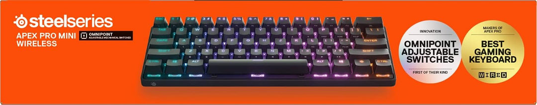 SteelSeries Apex Pro Mini Wireless HyperMagnetic Gaming-Tastatur – Die weltweit schnellste Tastatur
