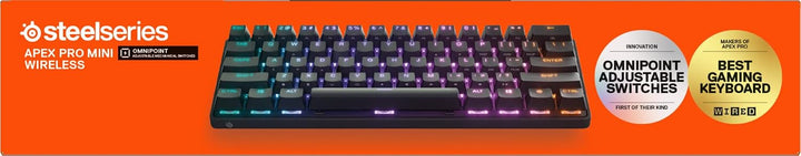 SteelSeries Apex Pro Mini Wireless HyperMagnetic Gaming-Tastatur – Die weltweit schnellste Tastatur