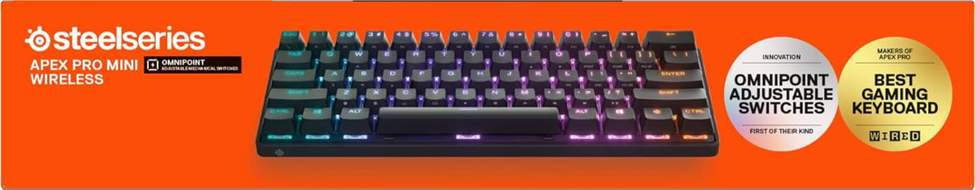 SteelSeries Apex Pro Mini Wireless HyperMagnetic Gaming-Tastatur – Die weltweit schnellste Tastatur