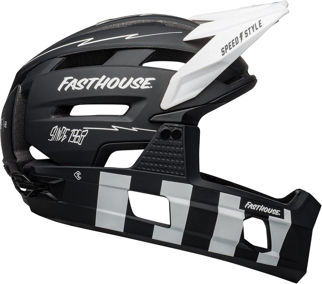 BELL Herren Super Air Helm M Matte Black/White Fasthouse, M Matte Black/White Fasthouse