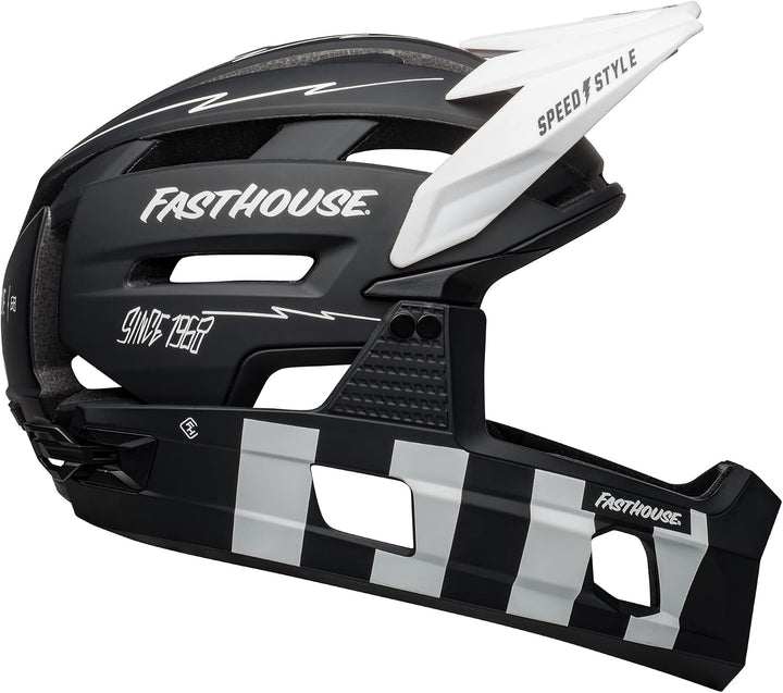 BELL Herren Super Air Helm M Matte Black/White Fasthouse, M Matte Black/White Fasthouse