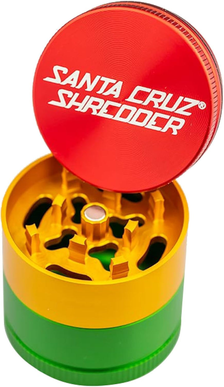 Santa Cruz Shredder Kräutermühle aus Metall, gerändelt, für stärkeren Griff, 3 Stück, klein, 4,3 cm