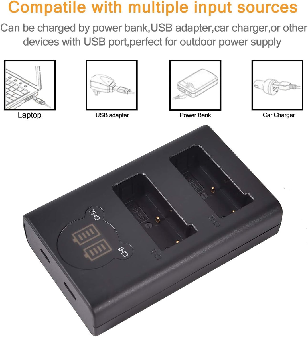 DSTE EN-EL9A EN-EL9 Ersatzakku (2er Pack) und Smart LED Dual USB-Ladegerät Kompatibel mit Nikon D40