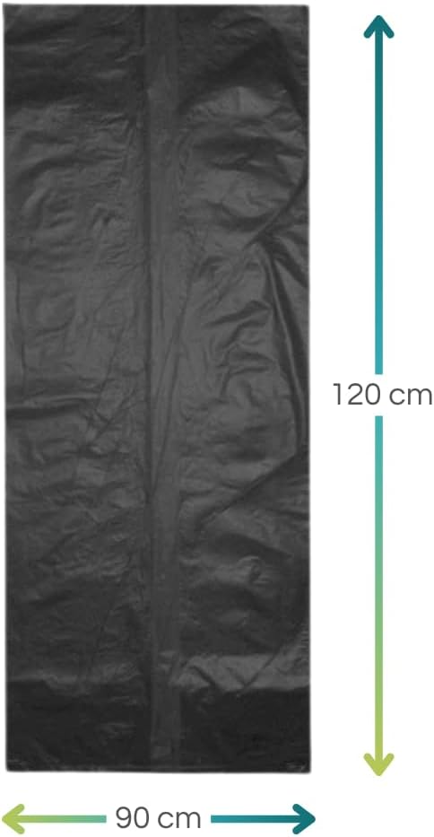 Virsus schwarze Müllbeutel, 90 x 120 cm, gross und robust, Müllbeutel für Hausmüll, 120 Liter, 30 Be