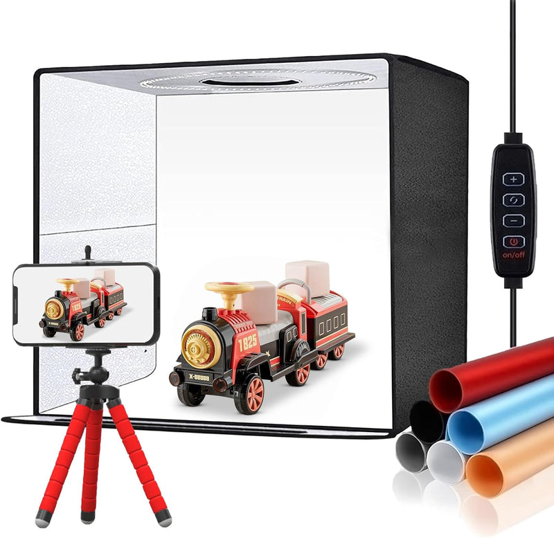 Fotostudio Lichtzelt für Produktfotografie 32x32x32cm, Fotobox zum Fotografieren Professionelles Lic