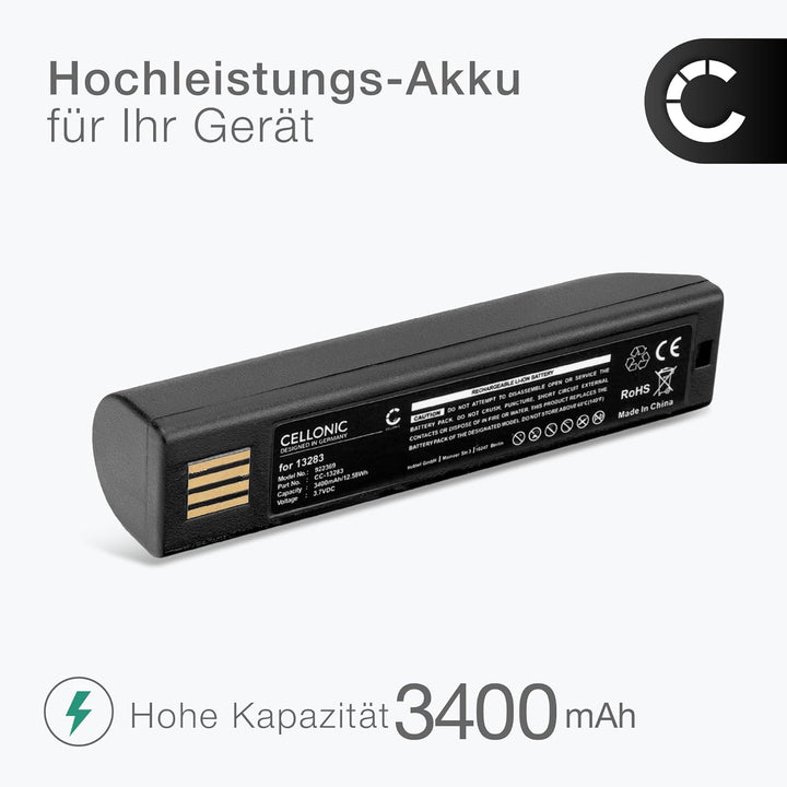 CELLONIC 1x Akku für Barcode Scanner Kompatibel mit Honeywell Voyager 1202, Xenon 1900, Xenon 1900g,