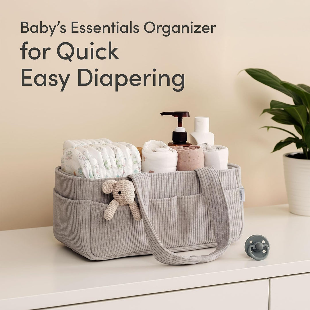 PUTSKA Baby Diaper Caddy Organizer for Changing Table – Stylish Nursery Storage Basket, Newborn Esse