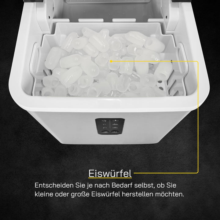 Eiswürfelbereiter ICE MAKER 4015 | Display | 12 kg in 24 h | 2 Eiswürfelgrössen | 1,2 kg Fassungsver