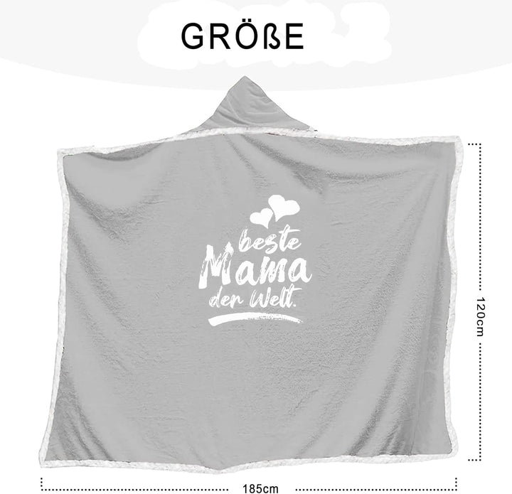 Geschenke für Mama, Decke mit ärmeln Beste Mama Geschenk zum Geburtstag Weihnachten Muttertag, Gebur