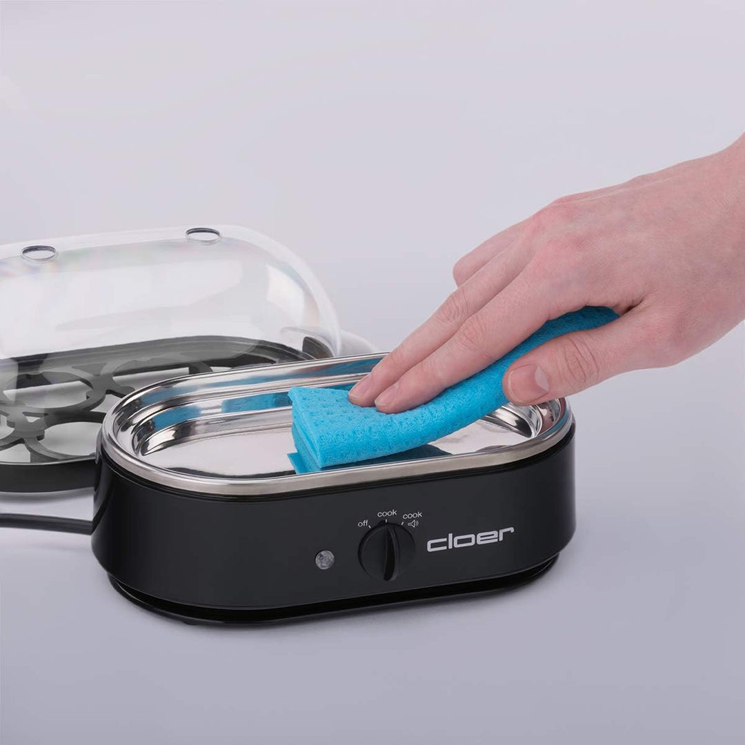 Cloer 6080 Eierkocher mit akustischer Fertigmeldung, 350 W,