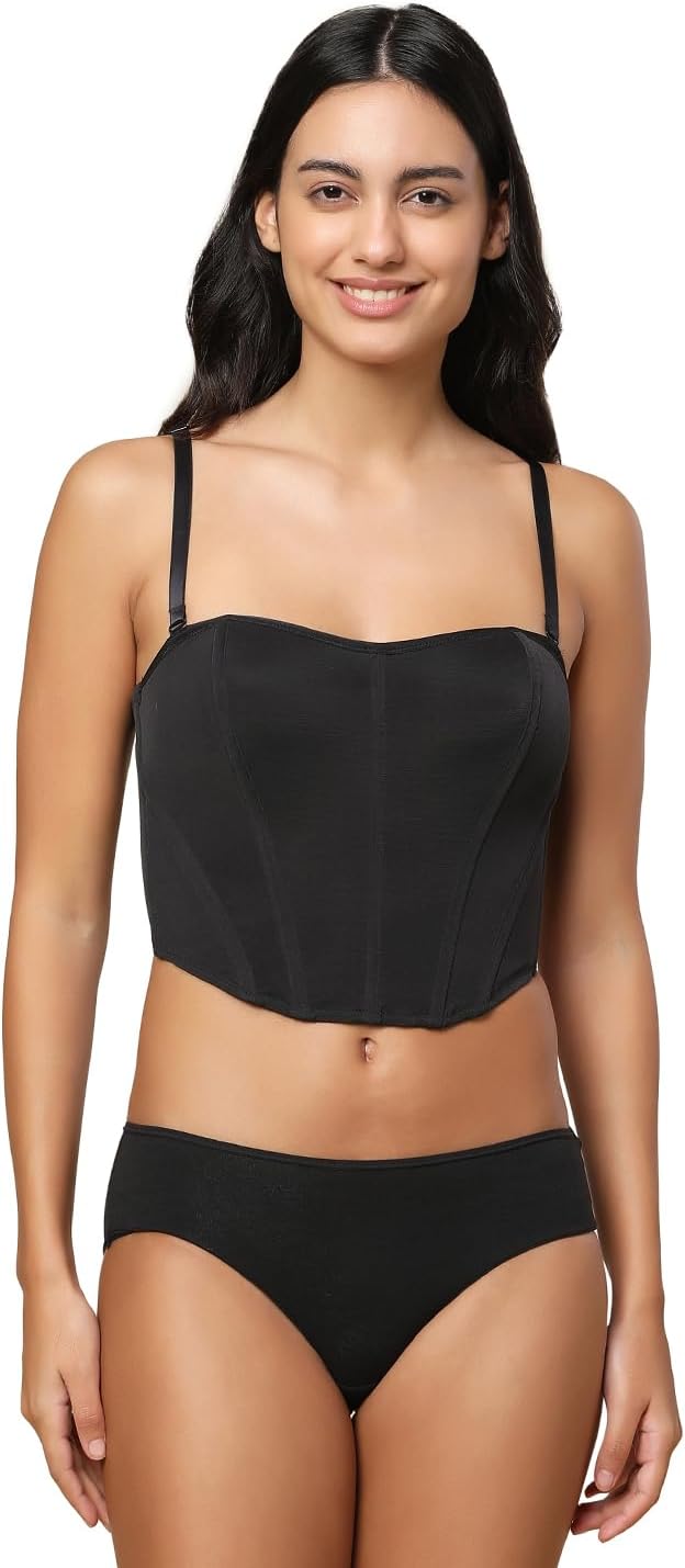 Triumph Damen Signature Sheer Corset Bra XXL Schwarz, XXL Schwarz