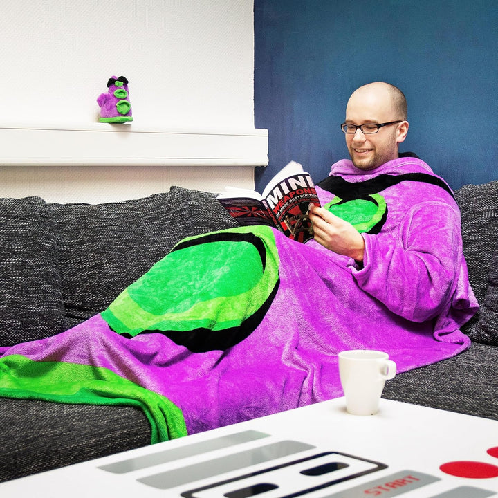 getDigital Purpur Tentakel Ärmeldecke aus Mikrofaser-Fleece - Tragbare Kuscheldecke mit Ärmeln als l