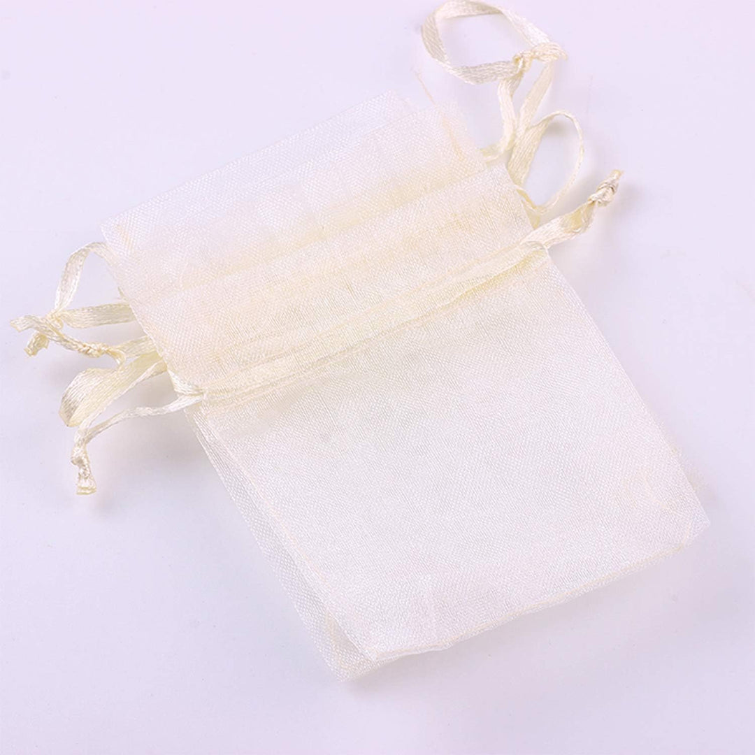 PLECUPE 100 Stück Organzasäckchen, Organzabeutel 30x40 cm, Tunnelzug Hochzeit Säckchen, Schmuckbeute