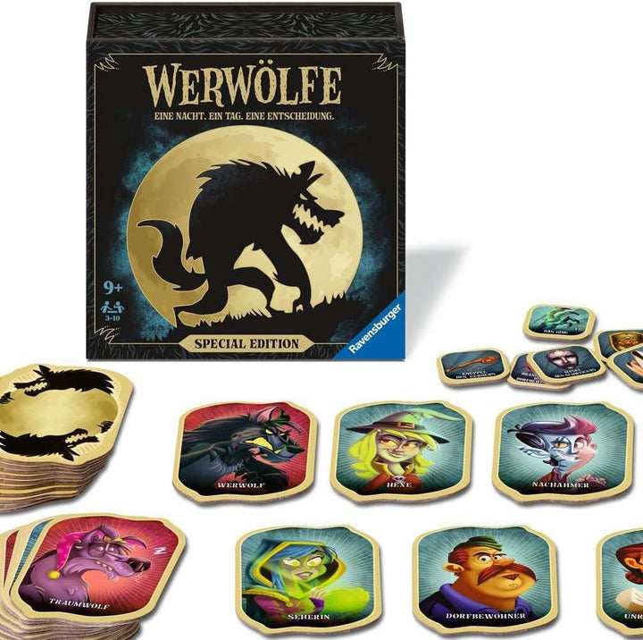 Ravensburger 24897 - Werwölfe - Special Edition, 10 Jahre Jubiläum, Kartenspiele ab 9 Jahre, für 3-1