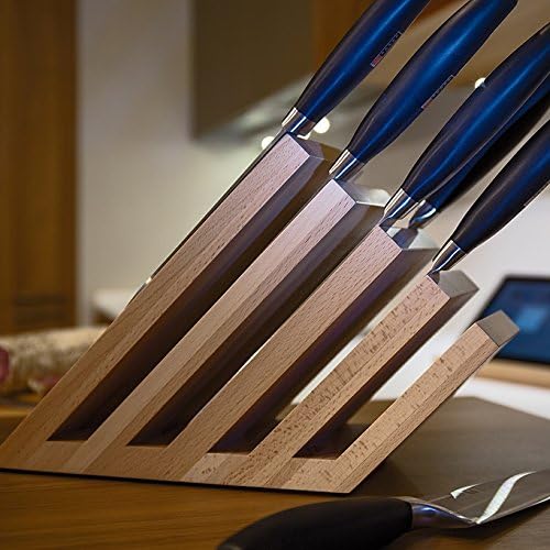 Arte Legno Magnetischer Messerblock, massives Buchenholz, 3 Paneele, luxuriöse italienische Venezia-