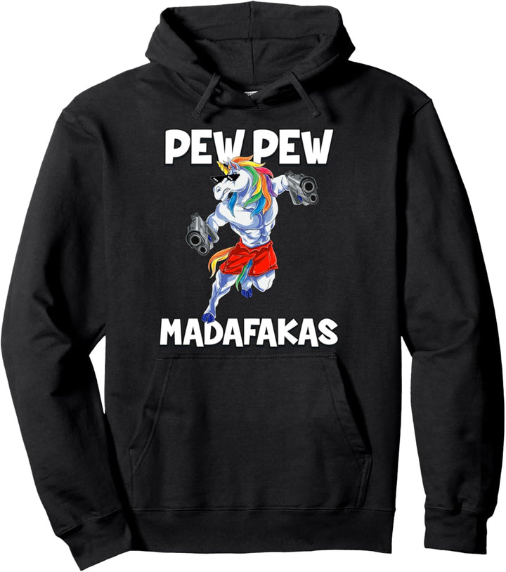 Pew Pew Madafakas Einhorn Pullover Hoodie